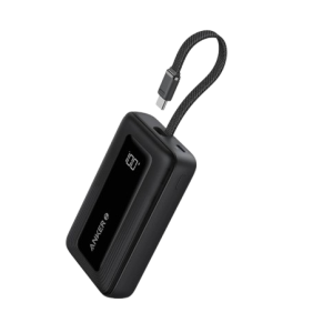 Anker Power Bank (10000mAh) - 30W Fast Charging & Built-in USB-C Cable