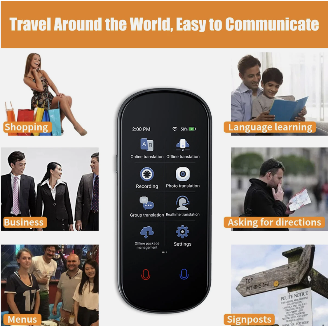 3.1" Bluetooth Intelligent Speech Translator - Image 2