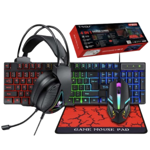 4-in-1 RGB PC Gaming Keyboard, Mouse & Headset Bundle - LED Gamer Kit