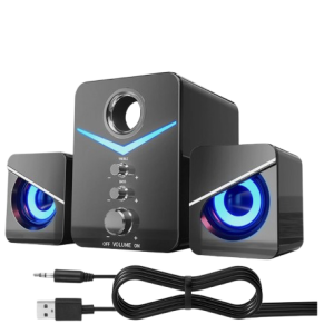 Wired PC Gaming Speakers with Stereo Surround Sound & Deep Bass 3.5mm Jack