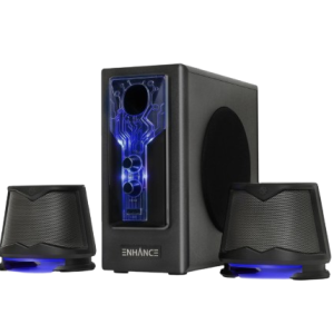 2.1 High Excursion Computer Speakers with Subwoofer & Blue LED - Gaming Speakers